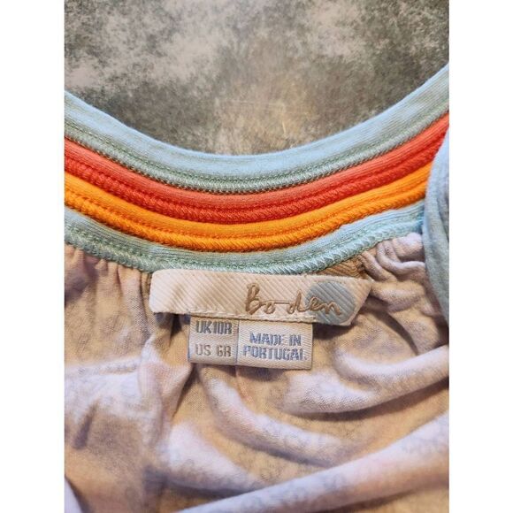 Boden Sleeveless Multi Trim Day Dress sz 6R - Picture 3 of 5